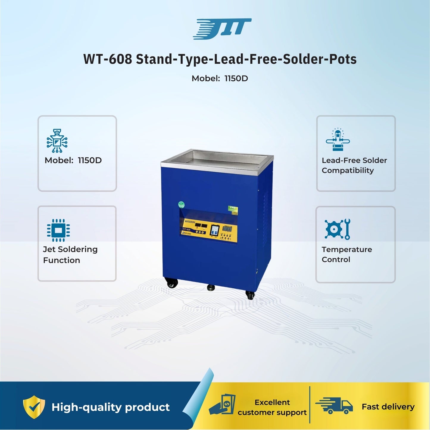 WT-608 Stand-Type-Lead-Free-Solder-Pots JIT INDUSTRIAL ASIA