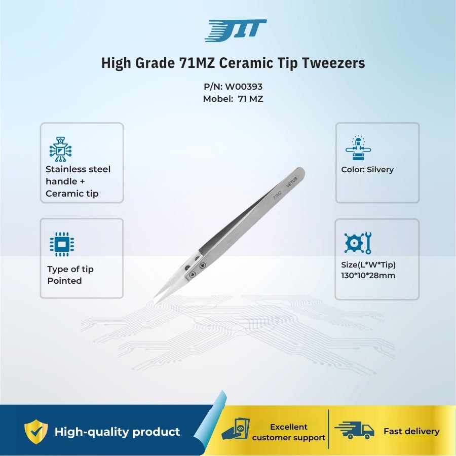 High Grade 71MZ Ceramic Tip Tweezers JIT INDUSTRIAL ASIA