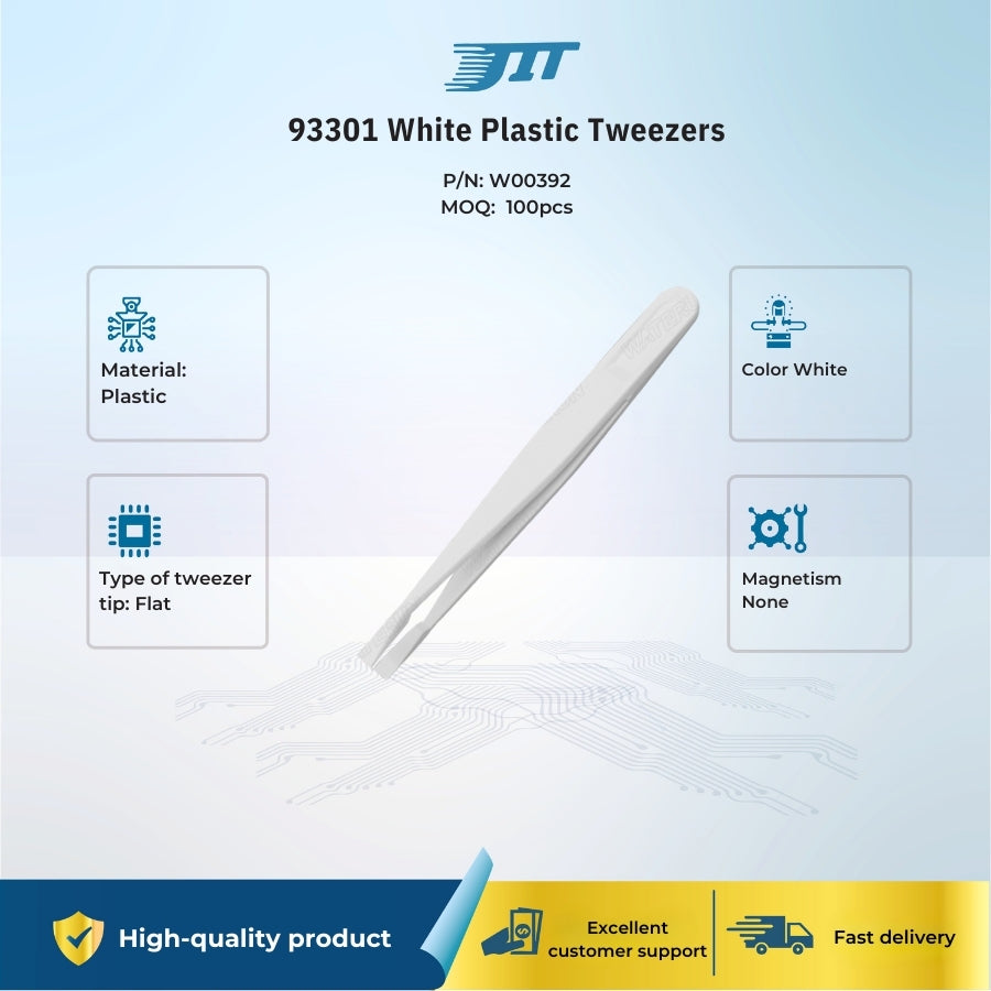 93301 White Plastic Tweezers JIT INDUSTRIAL ASIA