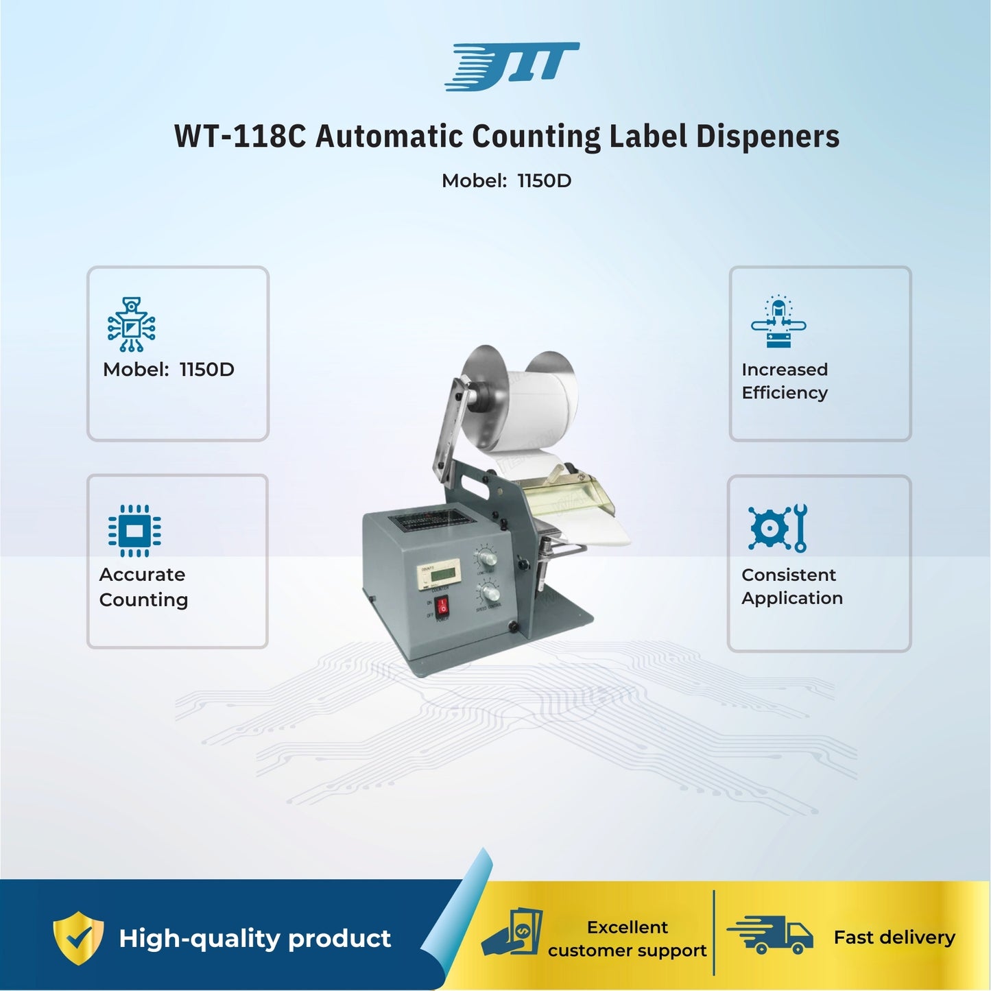 WT-118C Automatic Counting Label Dispeners