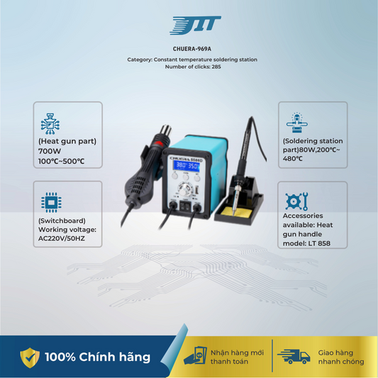 Hot air soldering station 2 in 1 CHUERA-8586D JIT INDUSTRIAL ASIA