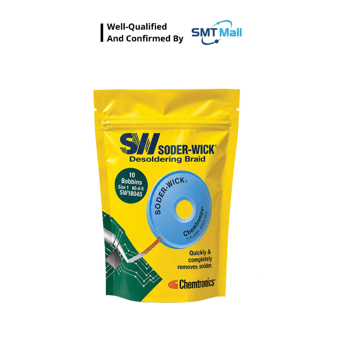 Chemtronics Soder-Wick® Rosin Flux Desoldering Braid SW18045 JIT INDUSTRIAL ASIA