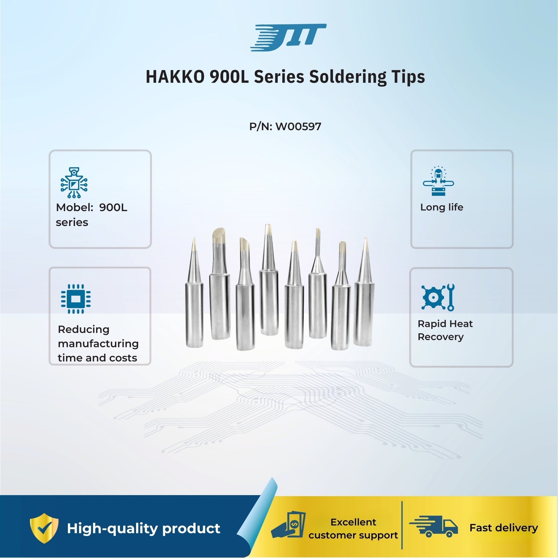 HAKKO 900L Series Soldering Tips JIT INDUSTRIAL ASIA