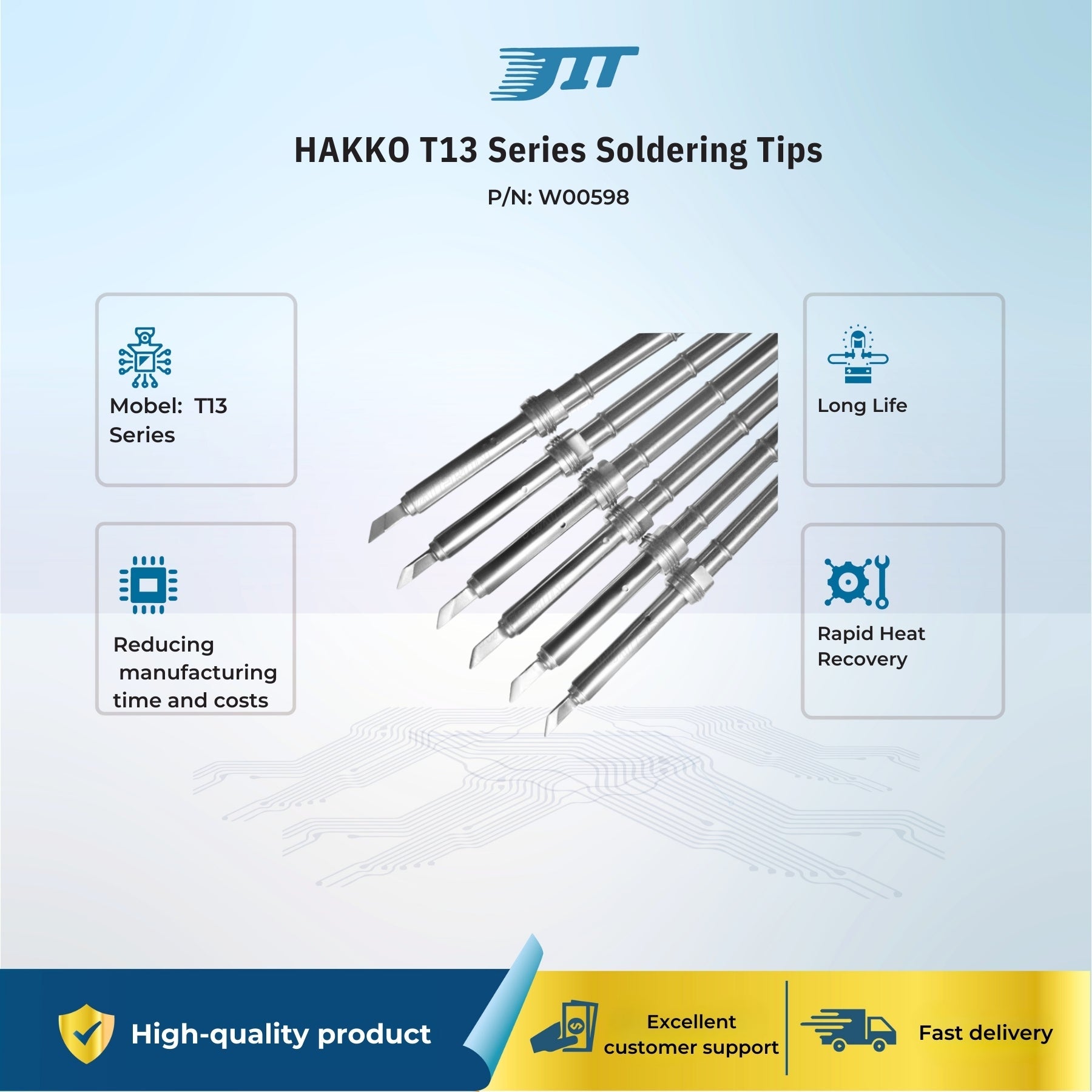 HAKKO T13 Series Soldering Tips JIT INDUSTRIAL ASIA