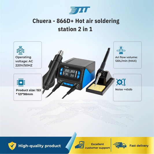 Chuera - 866D+ Hot air soldering station 2 in 1