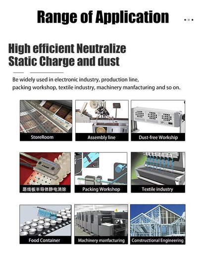 CSD6305DF Induction-Type ESD Ionizing Air Snake for Electronics Cleanroom JIT INDUSTRIAL ASIA